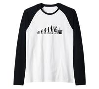 Evolution Gamer Hombre Humor Idea Regalo Divertido Juego Camiseta Manga Raglan