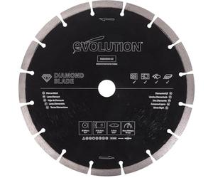 Evolution Hoja de diamante de 230 mm D230SEG-CS de Evolution. Borde segmentado para cortar mampostería, como ladrillo, hormigón reforzado y piedra