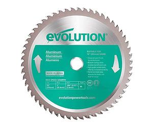 Evolution Hoja de sierra de 255 mm A255TCT-80MS de Evolution para cortar aluminio: la hoja de sierra de metal con punta de carburo no genera calor, rebabas ni chispas