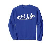 Evolution Motocross Motocicleta Hombres Mujeres Joven Biker Sudadera, Unisex para Adultos, Azul Real, S