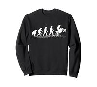 Evolution Motocross Motocicleta Hombres Mujeres Joven Biker Sudadera, Unisex para Adultos, Negro, S
