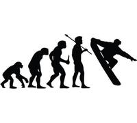 Evolution of Snowboarding Snowboard Sports Car Truck Window Decor Decal Sticker - Die Cut Vinyl Decal for Windows, Cars, Trucks, Tool Boxes, laptops, MacBook - virtually Any Hard, Smooth Surface