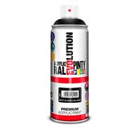 Pintyplus Evolution - Pintura en aerosol para metal, madera, piedra, cartón y papel, color negro mate RAL 9005