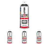 Evolution pinty p. M123011 - Pintura spray acrilica 520 cc negro mate (Paquete de 4)