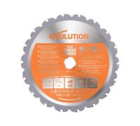 Evolution Power Tools Cuchilla TCT multimaterial R185TCT-20CS (Rage) corta madera, metal y plástico, 185 mm