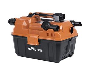 Evolution Power Tools Aspirador Extractor de Polvo inalámbrico en húmedo y seco R11VAC-Li Potente Motor, función de soplador - Incluye boquillas, Cartucho y filtros de Espuma