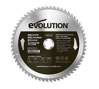 Evolution Power Tools: hoja de madera fina de 255 mm, hoja de sierra de corte transversal, diseñada para un acabado más limpio