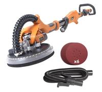 Evolution Power Tools - Lijadora de placas de yeso telescópica con linterna LED, 225 mm (230 V)