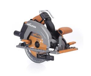 Evolution Power Tools R185CCS-Li Sierra circular sin cable y sin escobillas 18v Li-Ion Incluye hoja TCT Multi-Material, Corta Madera, Metal, Plástico y Más, Guía Incluida, Batería No Incluida, 185mm