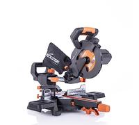 Evolution Power Tools R185SMS+ Sierra ingletadora deslizante compuesta multimaterial de 7-1/4 pulgadas Plus