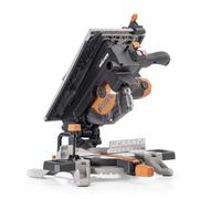 Evolution Power Tools R210MTS-G2 Sierra híbrida convertible de mesa/ingletadora, compacta y portátil, corte multimaterial, corta madera, metal, plástico, etc.; incluye una hoja de 210 mm