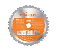 Evolution Power Tools RAGE230BLADE - Cuchilla de corte multiusos para acero, aluminio, madera con clavos en y plásticos (9 pulgadas)