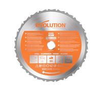 Evolution Power Tools Hoja de sierra multiuso RAGE con punta de acero de carburo 210 mm