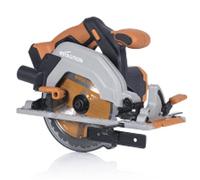 EVOLUTION POWER TOOLS Sierra circular inalámbrica R165CCS-Li de con corte multimaterial - Incluye hoja TCT de 165 mm, Black/Orange