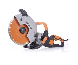 Evolution Power Tools - Sierra para hormigón de 300 mm R300DCT+ motor de 2400 W, sin gasolina, corte de 115 mm, incl. hoja de diamante prémium, tronzadora