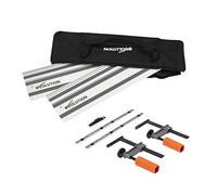 Evolution ST1400-G2 - Guía para sierra circular (139,7 cm, ajuste universal: Makita, Bosch, Festool, Triton, Metabo, 1,4 m, incluye barras autoalineables, 2 abrazaderas de riel,