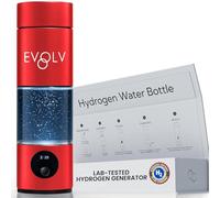 EVOLV Generador de botella de agua de hidrógeno, ionizador de agua SPE/PEM de 5.42 PPM para una alta concentración de hidrógeno, botella de agua hidrogenada portátil para energía e inflamación