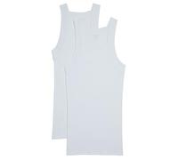 Evolve Cotton Comfort-Camiseta sin Mangas de Corte Cuadrado Capa de Base Superior, Blanco, M para Hombre