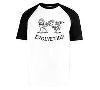 Evolve This Unisex Blanca De Béisbol Camiseta Hombre Mujer Mangas Cortas Baseball T-Shirt XL