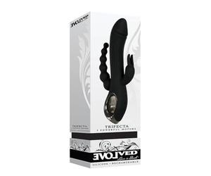 Evolved Trifecta Vibrador Black 22 cm