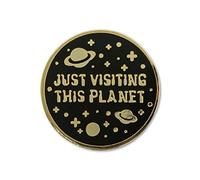 EvolveFISH Pin de Solapa Just Visiting This Planet, 1 Pulgada de diámetro