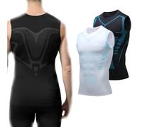 EvolvOff Compression Shirt,Shape Wear Shirt Men 2025 New Version Shaping Sleeveless Shirts Tank Top (2PCS-C,10XL)