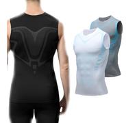 EvolvOff Compression Shirt,Shape Wear Shirt Men 2025 New Version Shaping Sleeveless Shirts Tank Top (2PCS-B,10XL)
