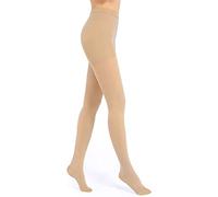 Evolyline 20-30 mmHg Medias de compresión médicas para hombre y mujer, clase II, con puntera cerrada, compresión graduada lipedema, beige, XXXL