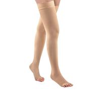 Evolyline Medias de compresión médicas para mujer, hombre, muslos largos, con banda de silicona, 20-30 mmHg, calcetines de compresión para viajes en avión, deportes graduados, apoyo venas varicosas