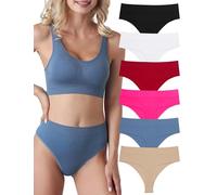 Evolyline Pack de 6 tangas tangas para mujer, 1-Multicolor, L