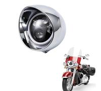 evomosa Faro delantero para motocicleta 7'' Faro retro universal para Cruiser Cafe Racer CA250 Steed400 Steed600 Magna250 (Plata)
