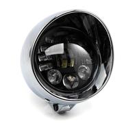 evomosa Faro delantero retro universal de 7'' para Cruiser Cafe Racer CA250 Steed 400 600 Steed400 Steed600 Magna Magna250 (Plata)