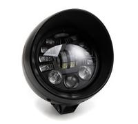 evomosa Faro delantero retro universal de 7'' para Cruiser Cafe Racer CA250 Steed 400 600 Steed400 Steed600 Magna Magna250 (Negro)