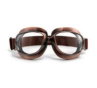 evomosa Gafas de moto Vintage, Gafas de Sol Deportivas para Motocicletas (Lente transparente de cobre)