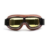 evomosa Gafas de motocicleta Motocicletas Piloto retro Gafas a prueba de niebla ATV Bike Motocross Gafas Gafas de seguridad - Lente amarilla