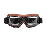 evomosa Gafas de motocicleta Motocicletas Piloto retro Gafas a prueba de niebla Gafas ATV Bicicleta Motocross Gafas protectoras - Lente transparente