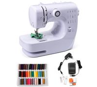 evomosa Máquina de coser eléctrica portátil para principiantes, mini máquina de coser para adultos con kit de costura de patrón de 12 puntadas