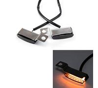 evomosa Moto Mini LED Luz de señal de giro Agua que fluye Luz indicadora intermitente Luz intermitente (Plata)