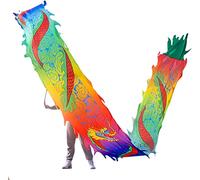 EVOOK Dragón colorido 3D de seda fluida giratoria y agitada Poi Kungfu Dragon Dance Silk Poi para jugar/entrenar proyectos de juego para padres e hijos, accesorios rave