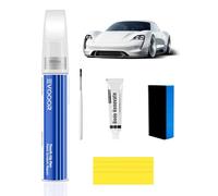 EVOOOR Blanc Kit de retouche de peinture automobile 2-en-1 avec efface-rayures - Réparation de voiture, réparation de rayures, solution rapide et simple