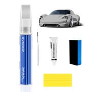 EVOOOR Gris Kit de retouche de peinture automobile 2-en-1 avec efface-rayures - Réparation de voiture, réparation de rayures, solution rapide et simple