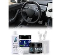 EVOOOR Kit de reparación de volante negro (8 piezas) para Tesla - Elimina grasa y arañazos, repara grietas, restaura el brillo - Para Model Y/3/S/X (Negro)