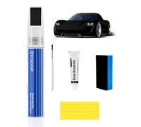 EVOOOR Noir Kit de retouche de peinture automobile 2-en-1 avec efface-rayures - Réparation de voiture, réparation de rayures, solution rapide et simple