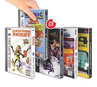 EVORETRO Protector de caja de juegos para juegos Sega CD, Saturn y Sony PS1 Longbox Games, bolsas de 0,40 mm de grosor, fundas de juegos al por menor, compañero de consola de juegos retro para