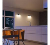 Evotec Lámpara LED de pared Pano de 2 llamas, metálico EC:EPREL:728250