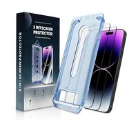 Evotech Screen Protector, 2 paquetes Evo Tech 3 en 1 protector de pantalla para iPhone,Anti-Scratch Anti-Fingerprint Privacy & Auto Dust-Free Install (2 paquetes de privacidad, 14 Pro)