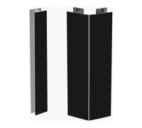 Evotrade Accesorios articulación para zócalo de cocina - Junta angular -90° + 90° y junta lineal - Compatible con zócalo de cocina de PVC Grosor 12,5 mm - Altura 100 mm, color negro