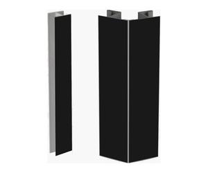 Evotrade Accesorios articulación para zócalo de cocina - Junta angular -90° + 90° y junta lineal - Compatible con zócalo de cocina de PVC Grosor 12,5 mm - Altura 100 mm, color negro