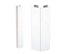 Evotrade Accesorios de Articulación para Zócalo de Cocina - Junta Angular -90° +90° y Junta Lineal - Compatible con Zócalo de Cocina de PVC de Grosor 12,5 mm - Altura 100 mm, Color Blanco