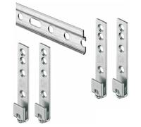 Evotrade Barra guía L 2029 mm + 4 soportes ajustables para colgar armarios suspendidos
